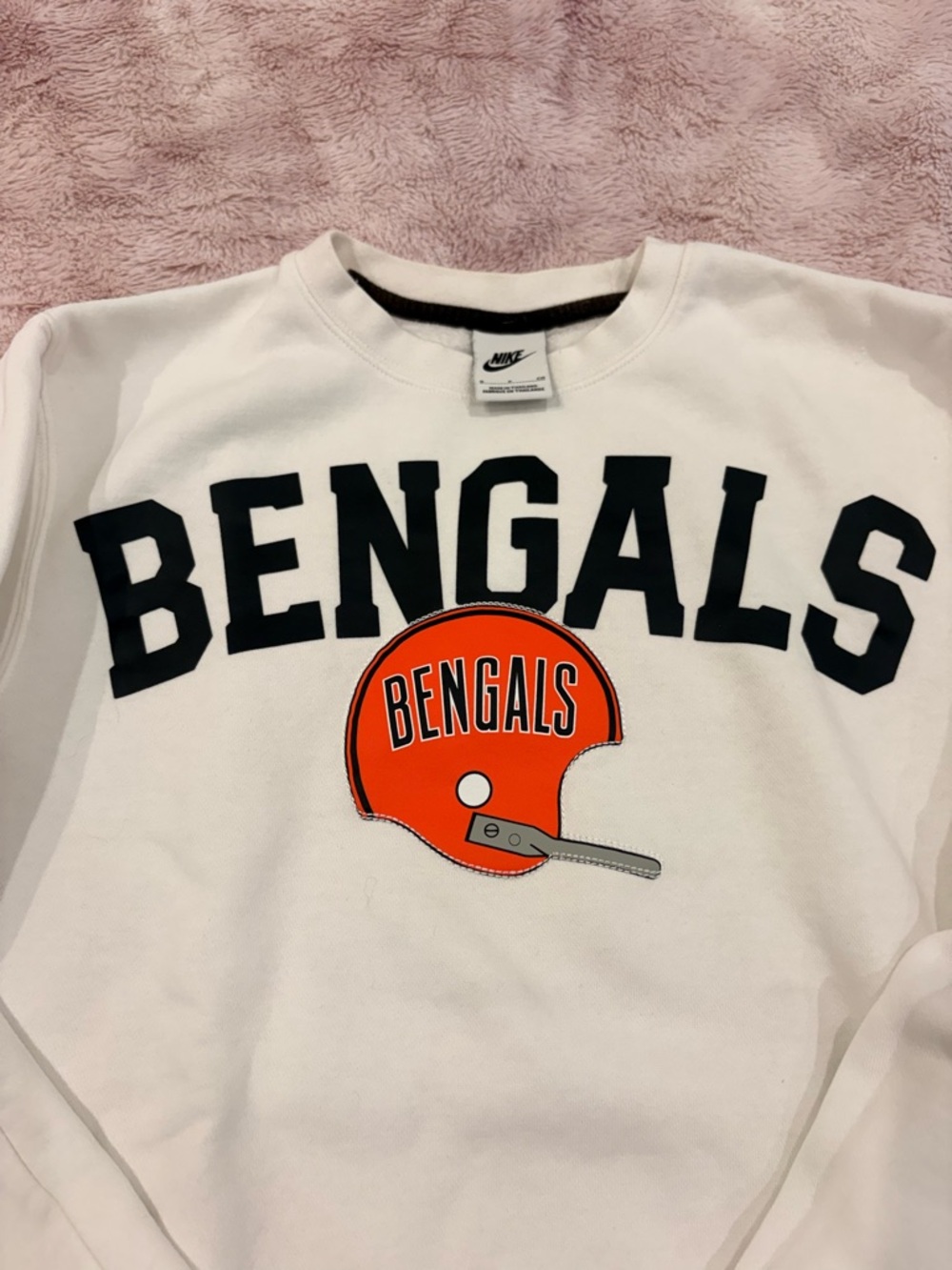Nike White Bengals Crewneck Sweatshirt
